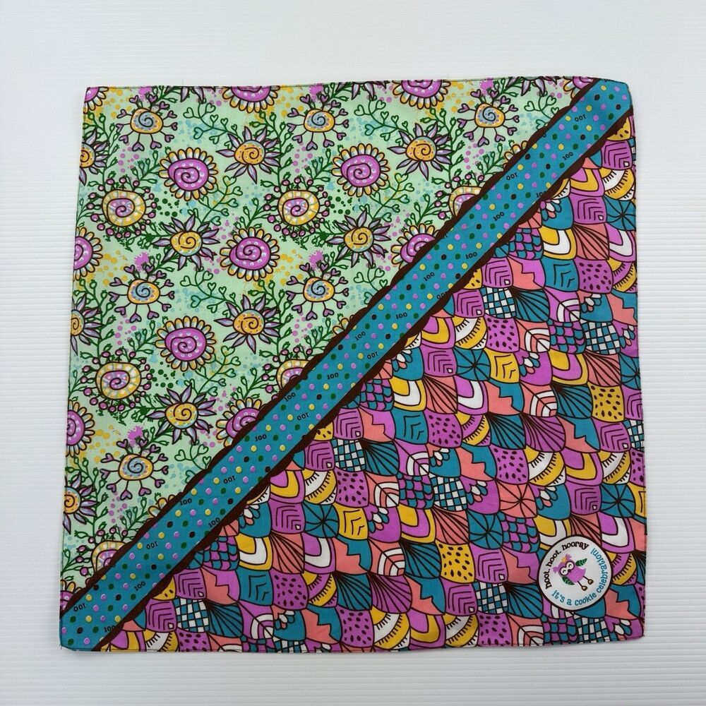 Little Brownie Bakers Girl Scout Cookie Paisley Owl Scarf 22” Bandana